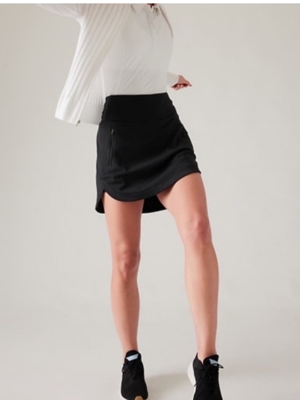 Athleta Fairway Golf Skort 16” with Shorts Liner Black Small